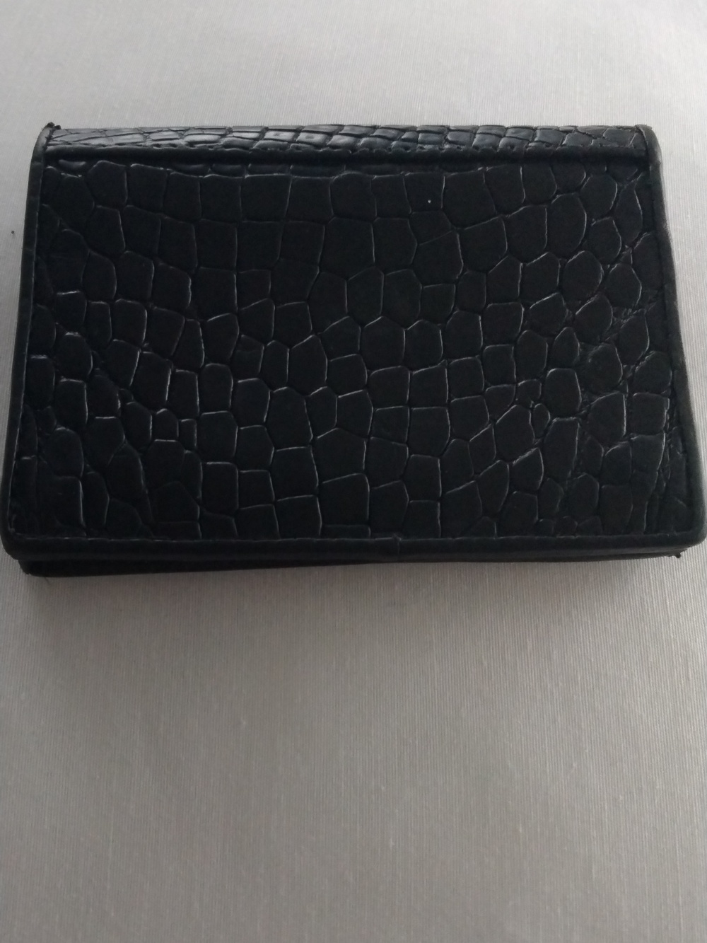 Crocodile Skin Black Wallet